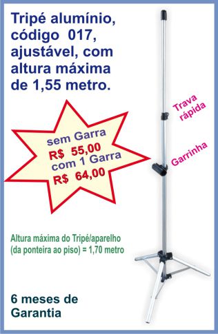 Porta-Banner Tripé D-E 017, para Banner com altura até 1,55 metro.
