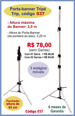 Porta-Banner Tripé 019 (para Banners com altura de até 2,35 metros